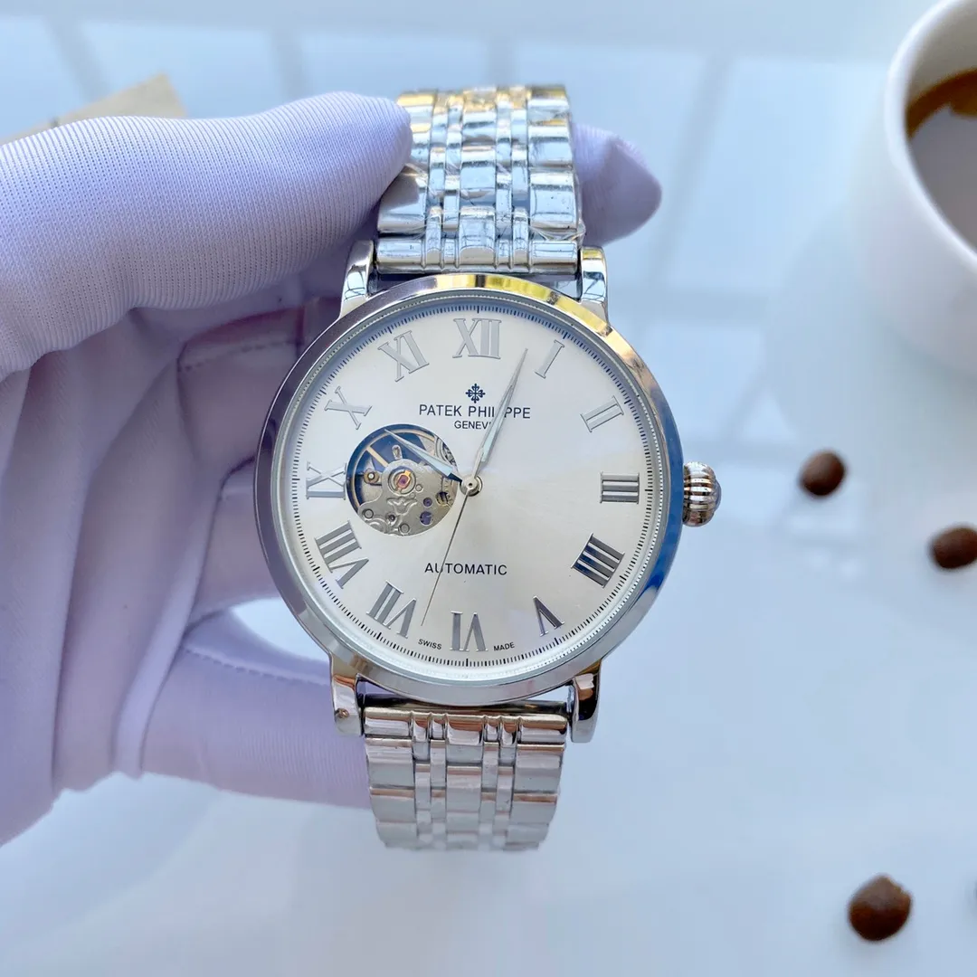 【Foreign Trade Import】💰1440! Patek Philippe (top quality, outstanding debut) 🎉🎉 [Type]: Boutique men's watch (top) exquisite [Strap]: 316L stainless steel strap (durable) [Movement]: Top mechanical movement (stable) [Material]: Mineral super strong mirror (wear-resistant) Exquisite quality and generous style, excellent temperament, wisdom and exclusivity [Size]: 43mm diameter, 12mm thick, hot sale! Welcome to reprint!